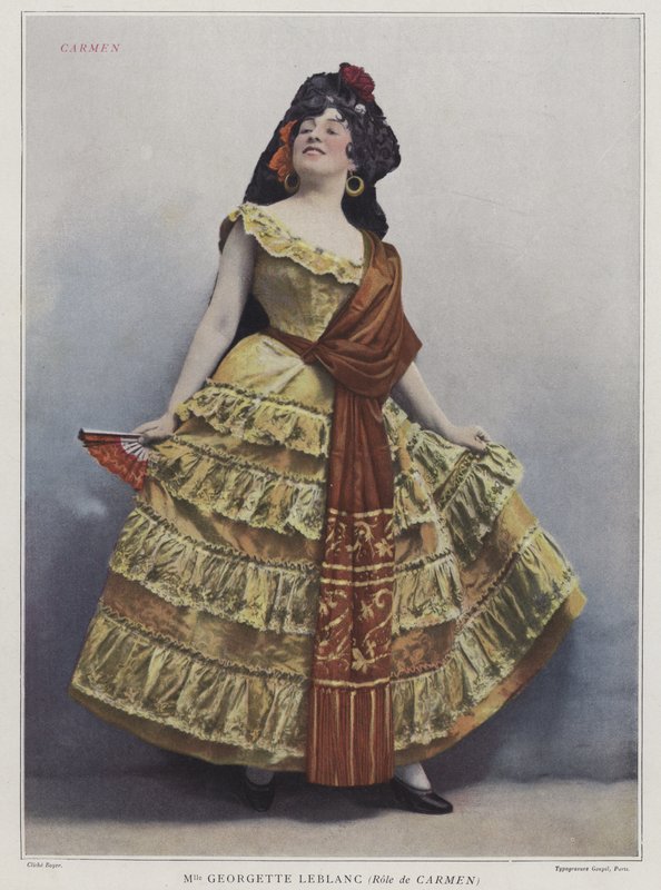 Georgette Leblanc als Carmen, 1899 von French Photographer