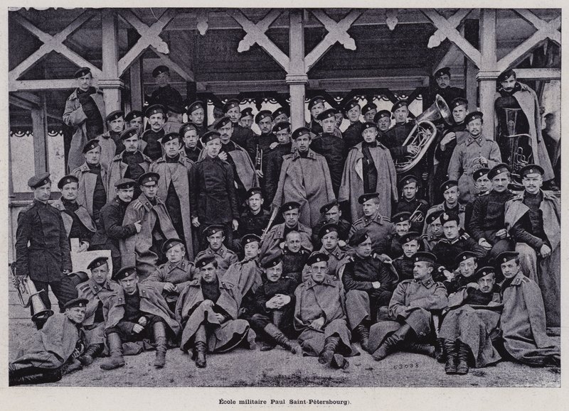 Die Russische Armee: Militärschule Paul Sankt Petersburg (s/w Foto) von French Photographer