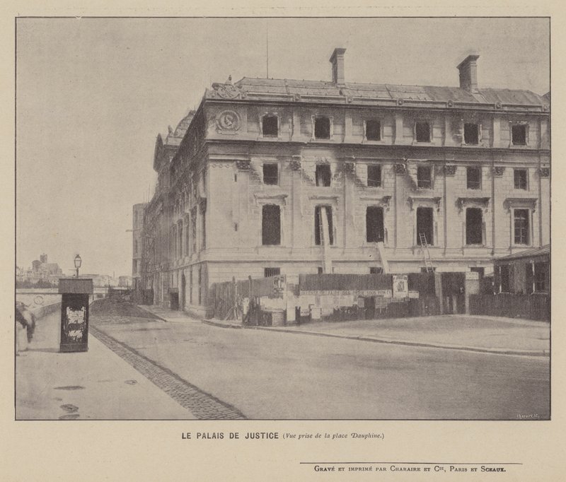Die Kommune von Paris, der Justizpalast, Blick von der Place Dauphine von French Photographer