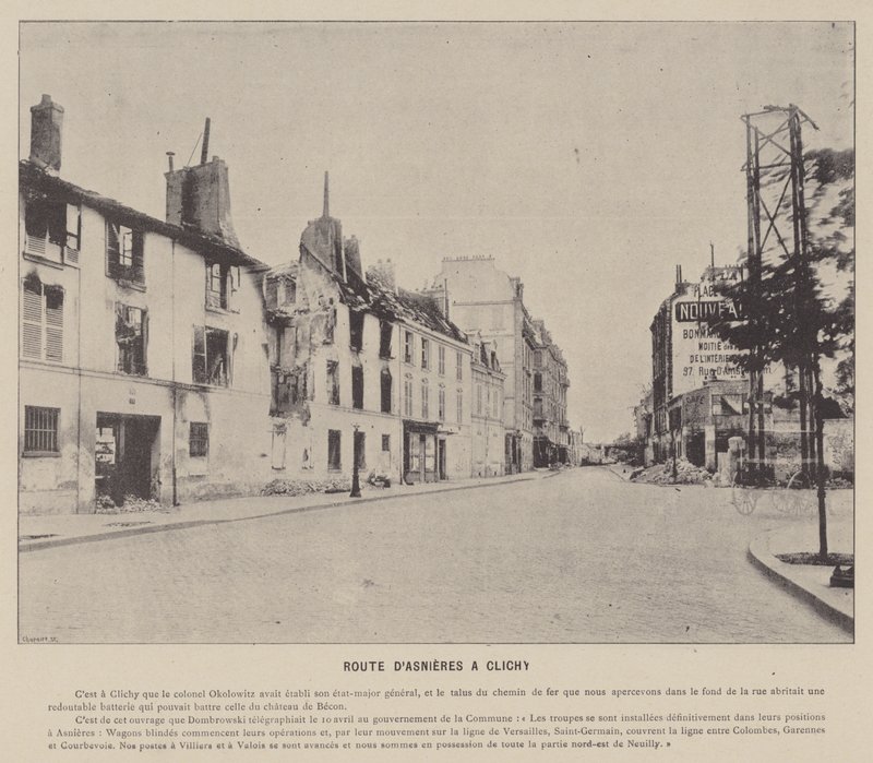 Die Kommune von Paris, Straße von Asnières nach Clichy von French Photographer