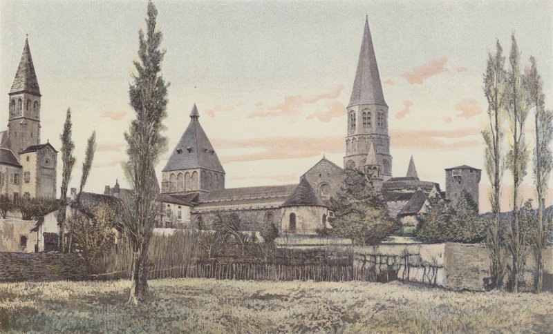 Le Dorat, Kirche, Gesamtansicht Süden von French Photographer