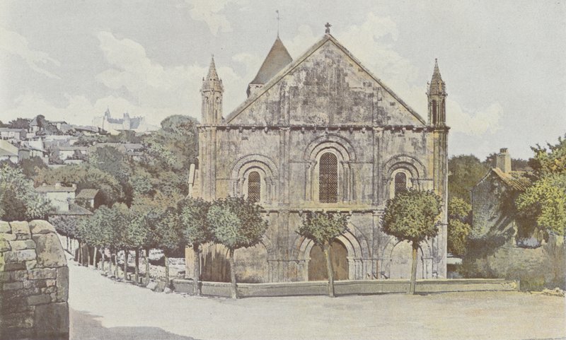 Melle, Kirche Saint-Hilaire, Gesamtansicht O von French Photographer
