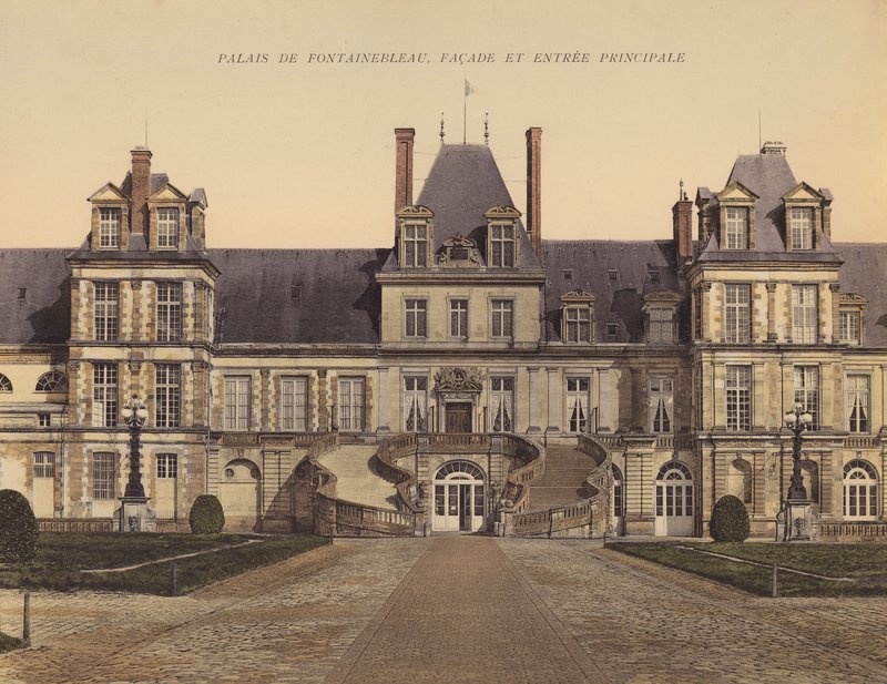 Palais de Fontainebleau, Fassade und Haupteingang von French Photographer