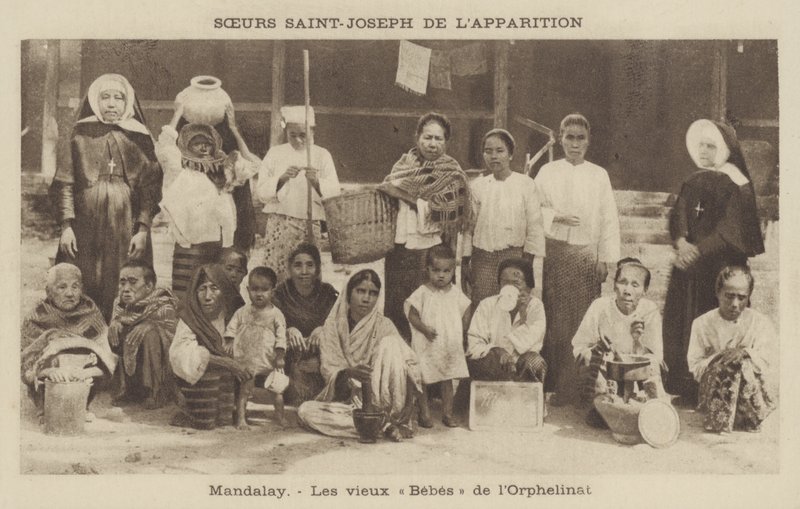 Bewohner eines Waisenhauses der Schwestern von St. Joseph, Mandalay, Burma von French Photographer