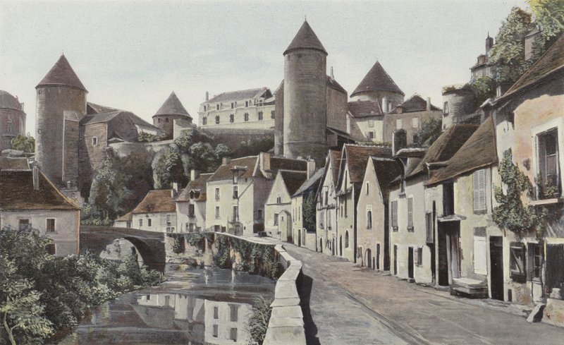 Semur, Ansicht vom rechten Ufer der Armançon von French Photographer