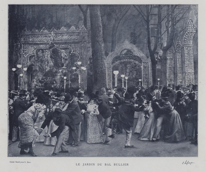 Der Garten des Bal Bullier, Paris von French Photographer