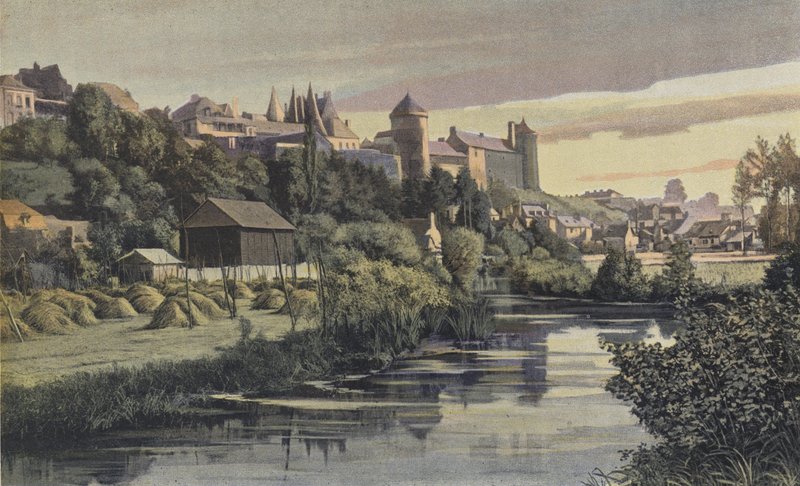 Vitre, Schloss, Nordansicht vom Tal von French Photographer