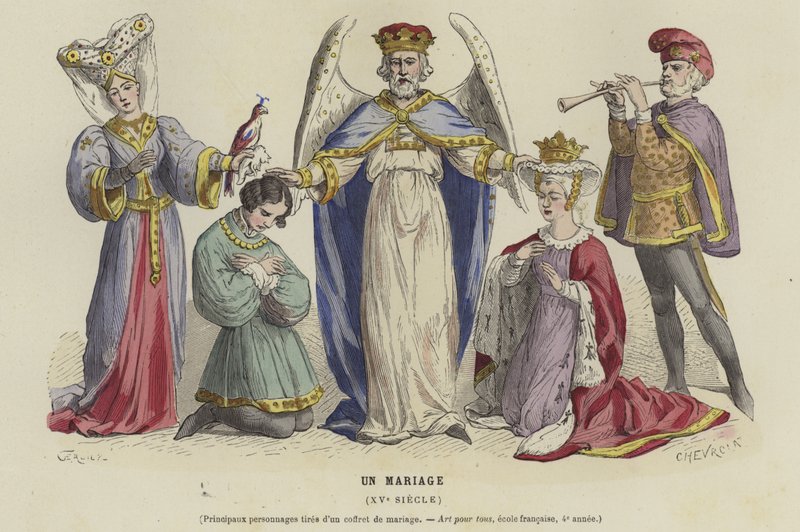 Eine Hochzeit, 15. Jahrhundert von French School