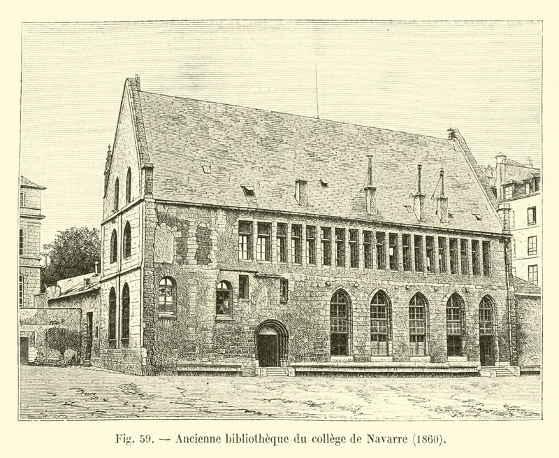 Ehemalige Bibliothek des Kollegs von Navarre, 1860 von French School
