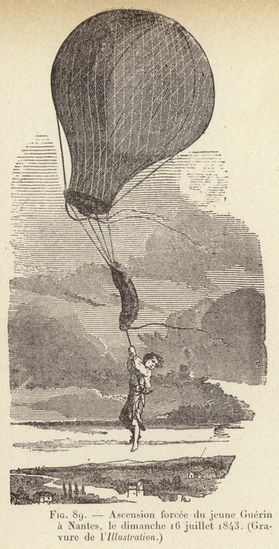Erzwungener Aufstieg des jungen Guerin in Nantes, Sonntag, 16. Juli 1843 von French School