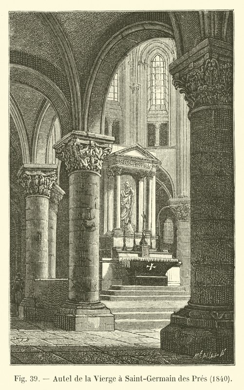 Altar der Jungfrau in Saint-Germain des Prés, 1840 von French School