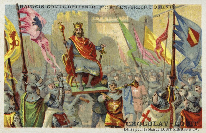 Balduin IX., Graf von Flandern, zum Kaiser von Konstantinopel erklärt, 1204 von French School