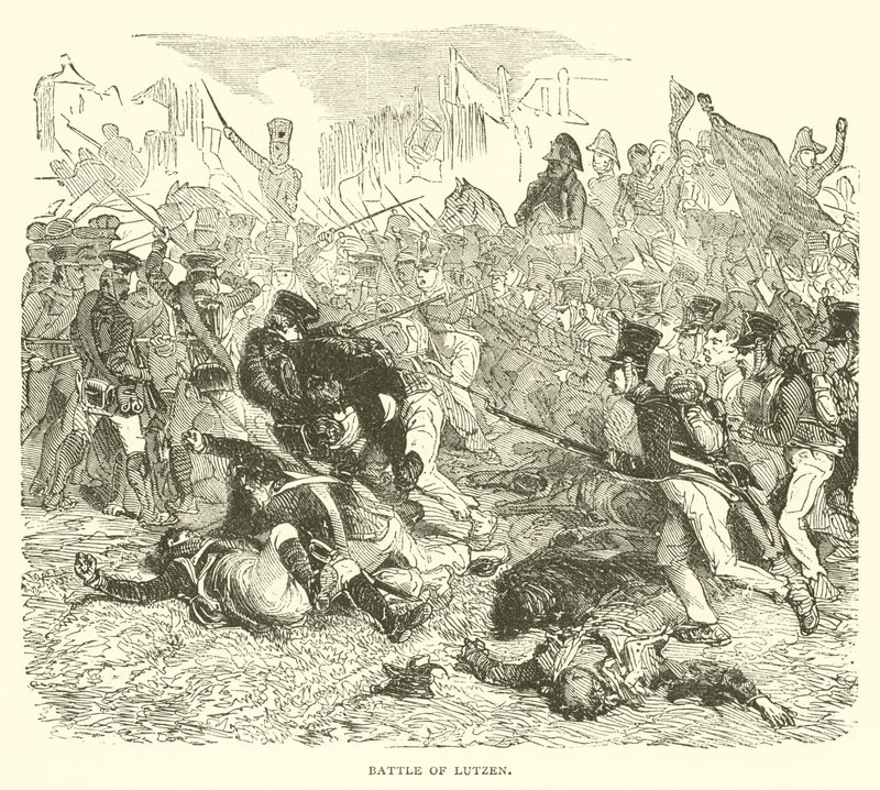 Die Schlacht von Lützen (Gravur) von French School