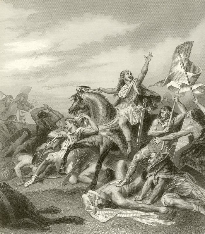 Schlacht von Tolbiacum, 496 von French School