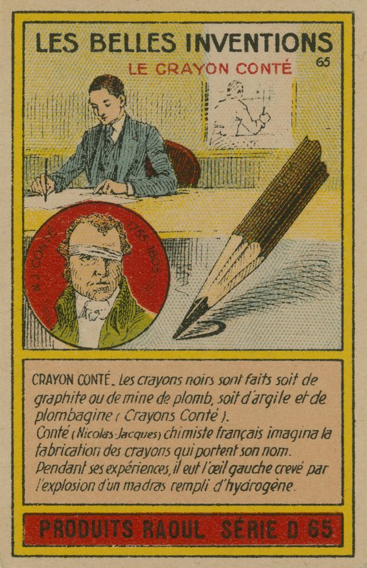 Schöne Erfindungen Karte, Conte-Kreide von French School