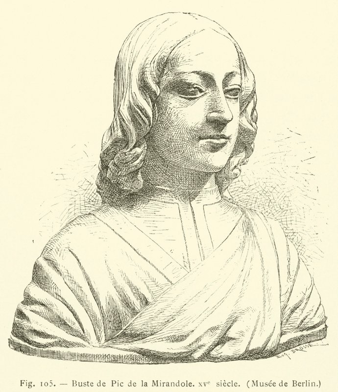 Büste von Pic de la Mirandole, 15. Jahrhundert, Museum von Berlin von French School