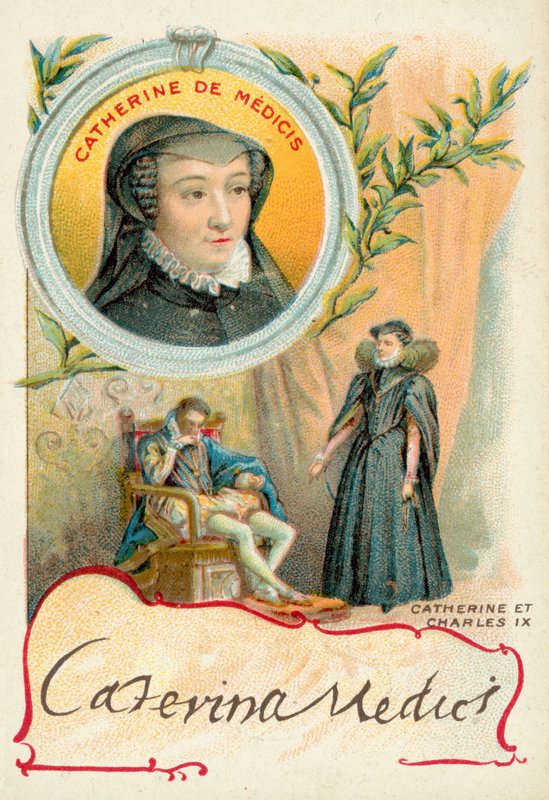 Catherine de Medici und ihr Ehemann, Karl IX. von Frankreich von French School