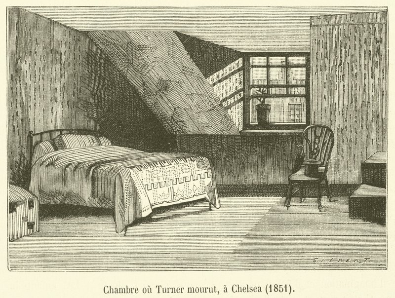 Zimmer, in dem Turner starb, in Chelsea von French School