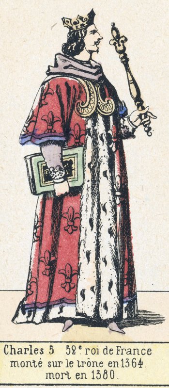 Karl V., 52. König von Frankreich, bestieg den Thron 1364, gestorben 1380 von French School