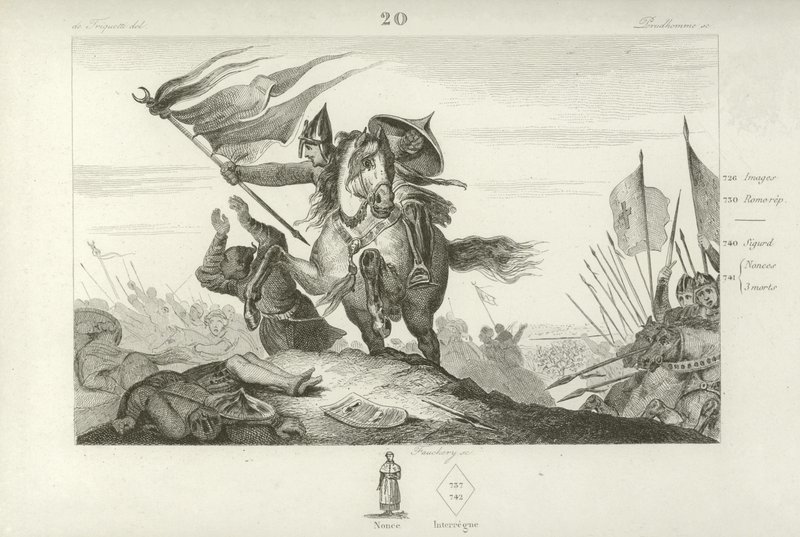 Karl Martell in der Schlacht von Tours, 732 von French School