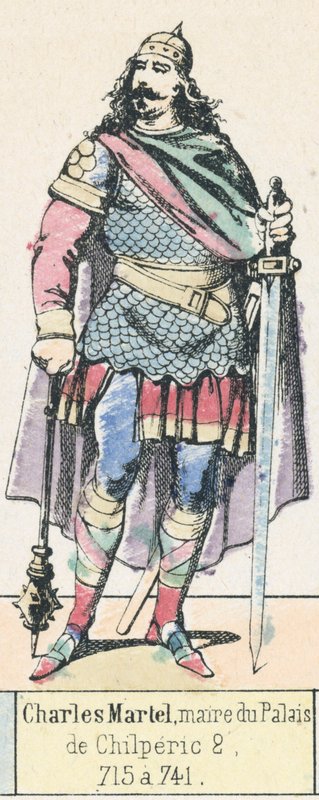 Karl Martell, Bürgermeister des Palastes, von Chilperich II., 715 bis 741 von French School