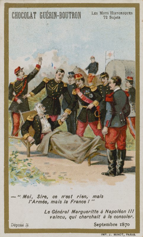 Chocolat Guerin-Boutron Sammelkarte, Historische Wörter Serie von French School