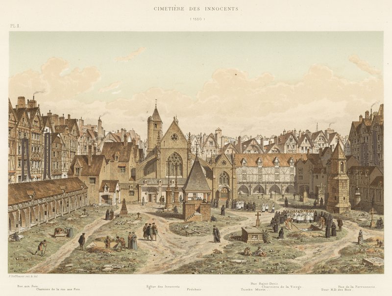 Friedhof der Unschuldigen, 1550 von French School