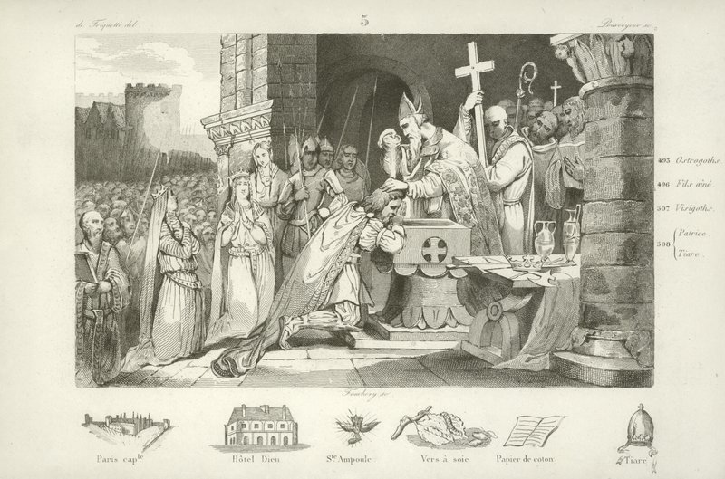 Chlodwig I., Merowingerkönig der Franken von French School