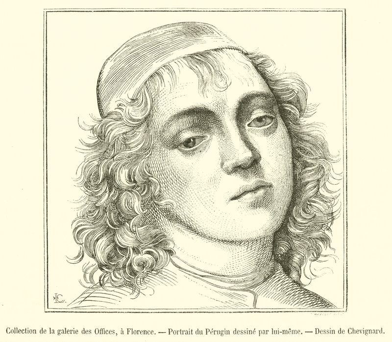 Sammlung der Galerie der Uffizien, in Florenz, Porträt des Perugin von French School