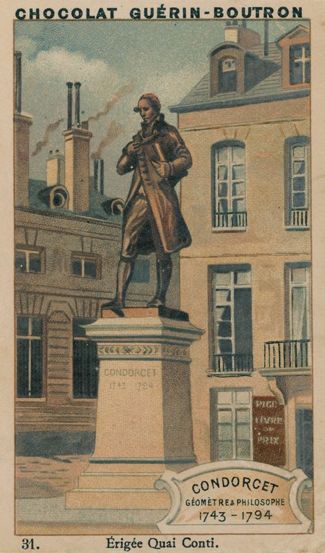 Condorcet, Geometer und Philosoph, 1743-1794, errichtet am Quai Conti von French School