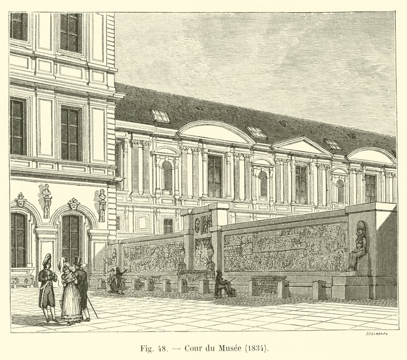 Hof des Museums, 1834 von French School
