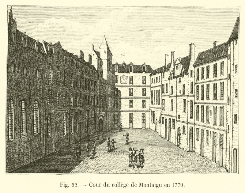 Hof des Kollegs von Montaigu, 1779 von French School