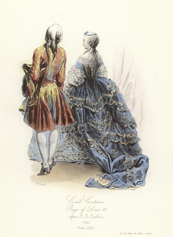 Hofkostüm, Regierungszeit von Ludwig XV. von Frankreich von French School