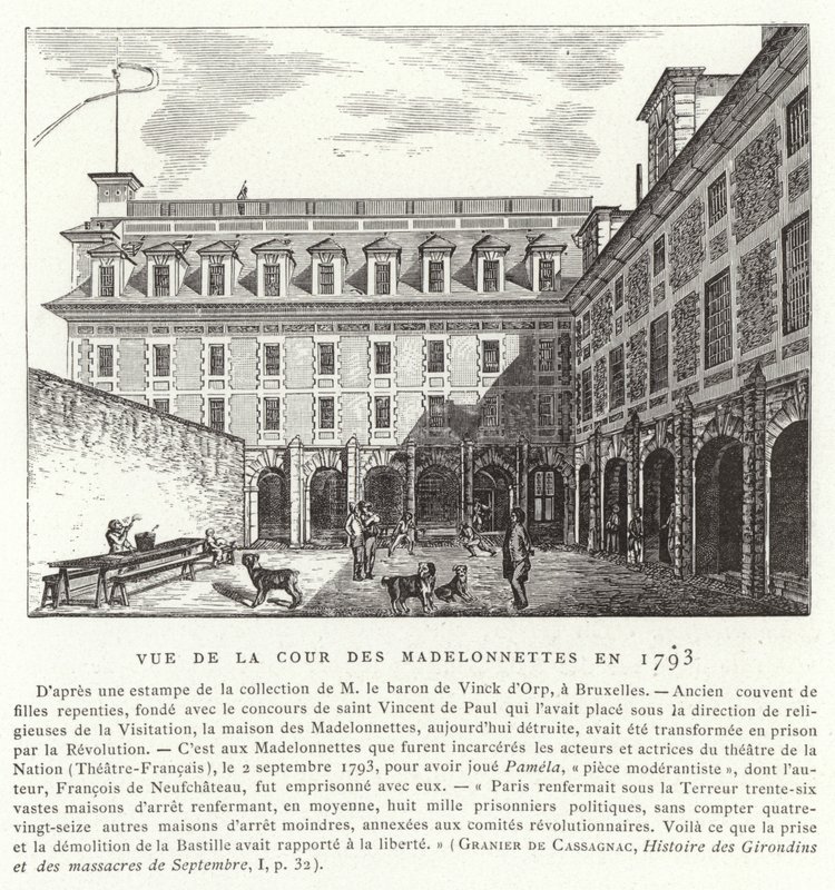 Hof des Madelonnettes-Klosters, Paris, 1793 von French School