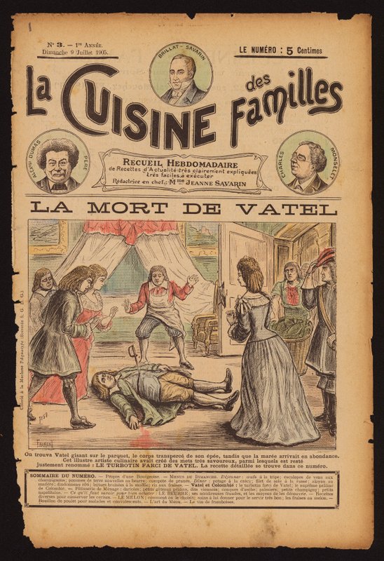 Tod des französischen Kochs Francois Vatel von French School