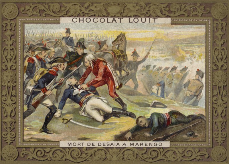 Tod von General Desaix in der Schlacht von Marengo, 1800 von French School