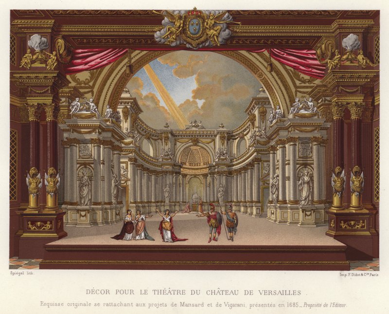 Dekor für das Theater des Schlosses von Versailles von French School