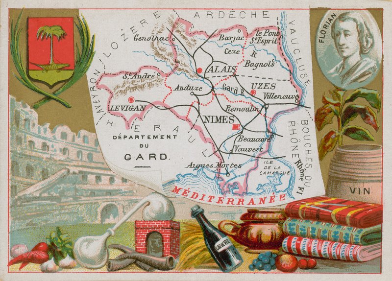 Département Gard in Südfrankreich von French School