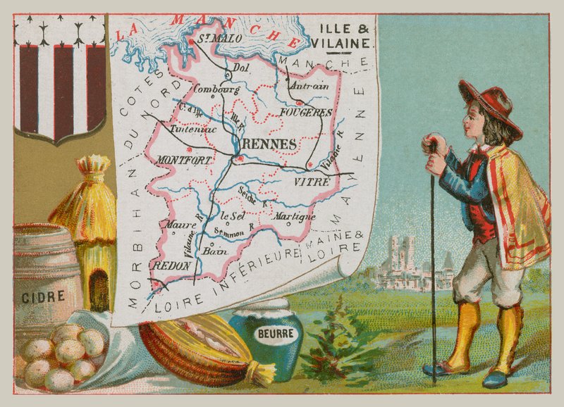 Departement Ille-et-Vilaine in Nordwestfrankreich von French School