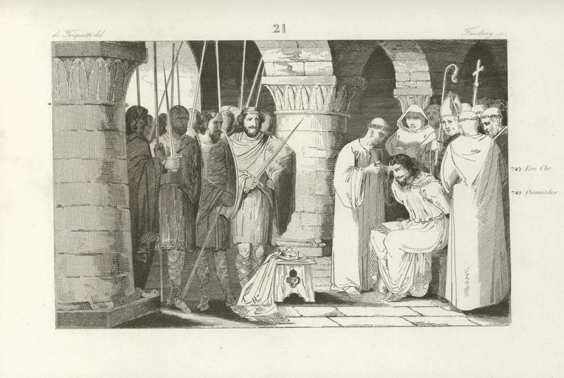 Entthronung von Childerich III., König der Franken, 752 von French School