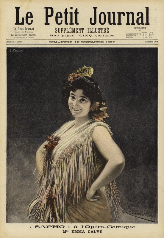 Emma Calvé in Sappho an der Opéra-Comique, Paris von French School