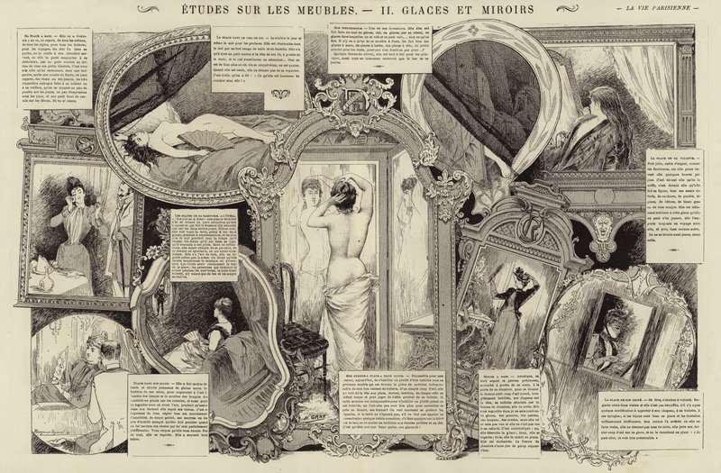 Etudes sur les meubles, Glaces et miroirs von French School