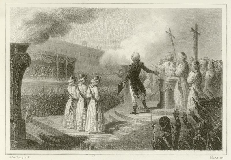 Fête de la Fédération, 14. Juli 1790 von French School