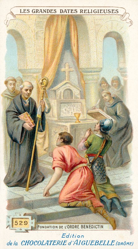 Gründung des Benediktinerordens, 529 von French School