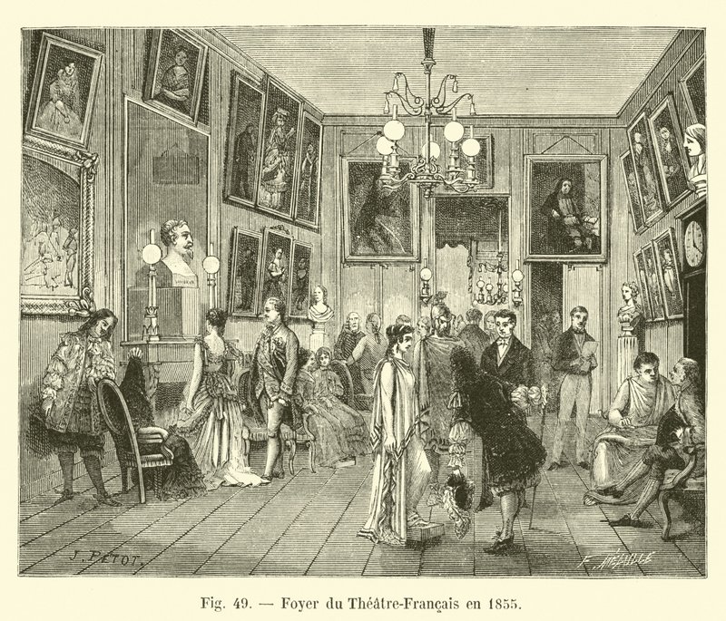 Foyer des Théâtre-Français, 1855 von French School