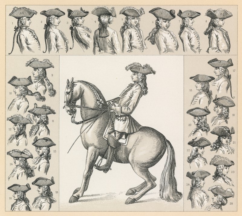 Frankreich XVIII. Jahrhundert Kostüm von French School