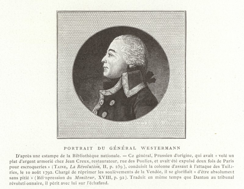 François Joseph Westermann, französischer Politiker und General der Französischen Revolutionskriege von French School