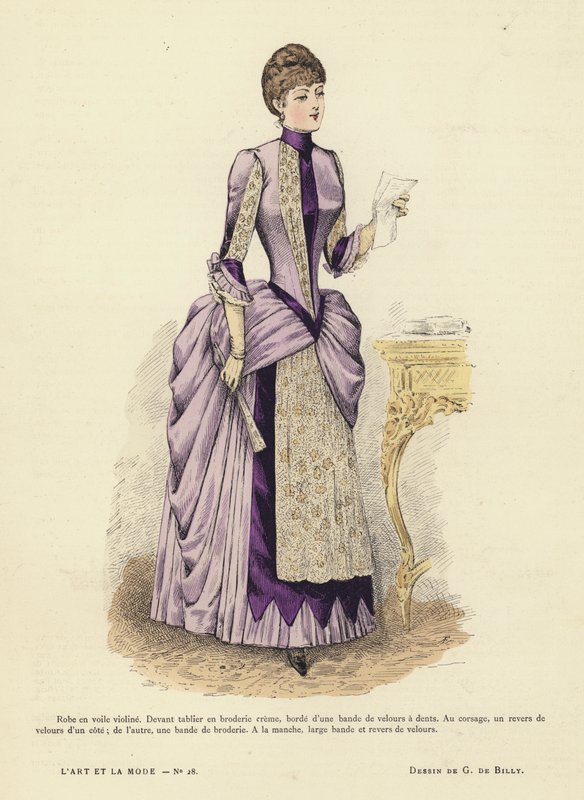 Französische Modeplatte von French School