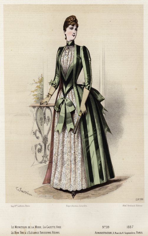 Französische Modeplatte, späte 19. Jahrhundert von French School