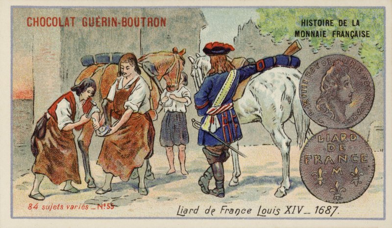 Französischer Liard aus der Regierungszeit von Ludwig XIV. von French School